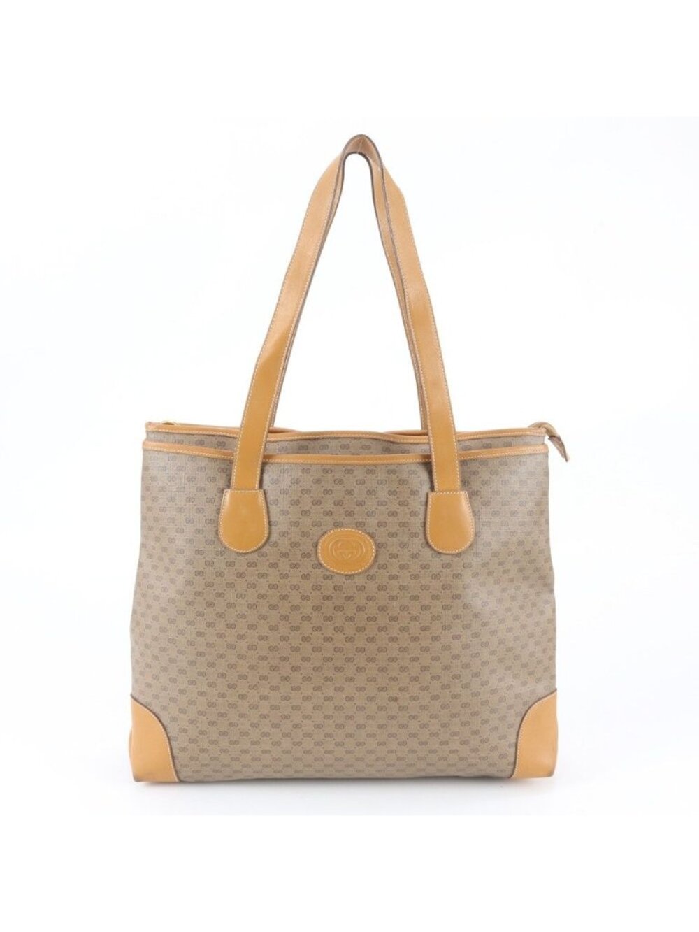 Gucci Micro GG 002 39 Leather Tote Bag Shoulder Business Document